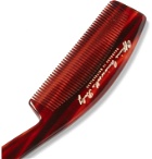 Buly 1803 - Horn-Effect Acetate Beard Comb - Red