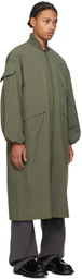 GANNI Green Oversized Shell Coat & Vest Set
