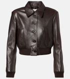 Dorothee Schumacher Sleek Statement cropped leather jacket