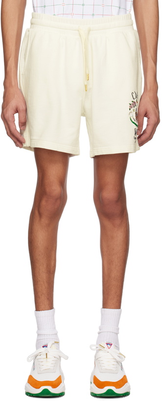 Photo: Casablanca Off-White 'Casa Way' Shorts