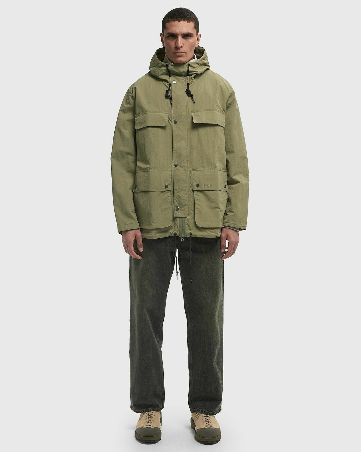 Barbour Re-Engineered Durham Jacket Green Mens Parka