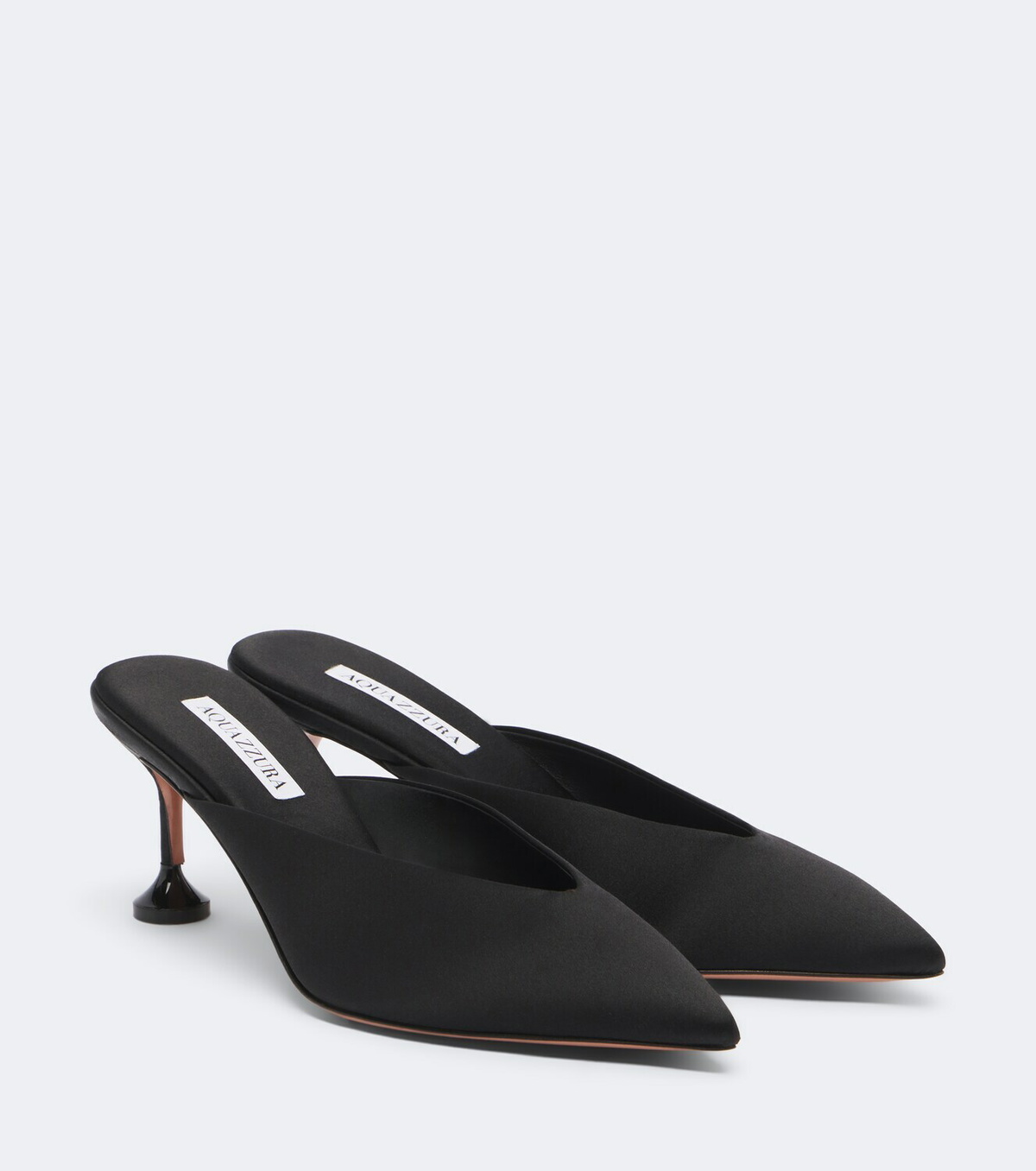 Aquazzura Bisous satin mules