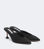 Aquazzura Bisous satin mules