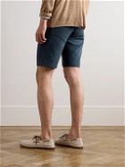Altea - Milano Straight-Leg Lyocell and Cotton-Blend Bermuda Shorts - Blue
