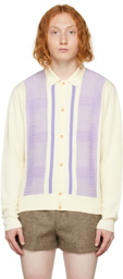King & Tuckfield Off-White Textured Cardigan