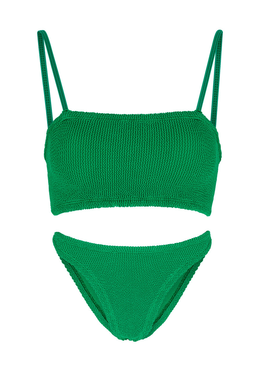 Hunza G Gigi Seersucker Bikini - Green - One Size