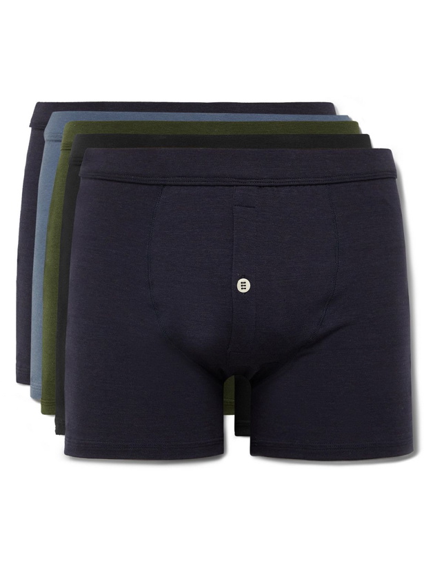 Photo: Hamilton And Hare - Five-Pack Stretch Lyocell and Cotton-Blend Boxer Briefs - Multi