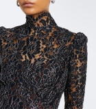 De La Vali Votiva lace lamé gown