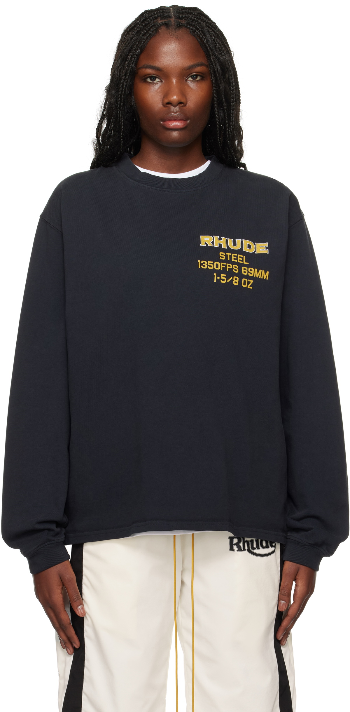 Rhude Case Rhude Black 'Rhude Steel' Ls T-shirt Rhude