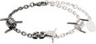 Off-White Silver & Gunmetal Barbed Wire Bracelet