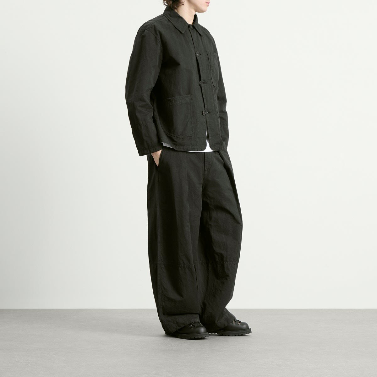 YMC Men's Garment Dyed Construction Jacket in Dark Green