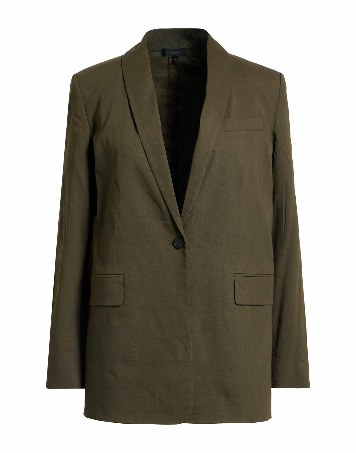 Theory Womens Blazer Military in Green