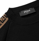 Fendi - Logo-Intarsia Wool Sweater - Black