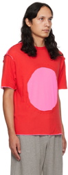 Edward Cuming SSENSE Exclusive Red & Pink Circle Window T-Shirt