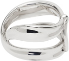 Jean Paul Gaultier SSENSE Exclusive Silver Alan Crocetti Edition Double Wrap Bandana Ring