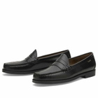 Bass Weejuns Men's Easy Weejun Larson Flag Loafer in Black Leather