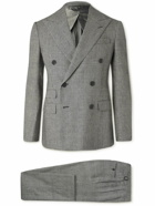 Ralph Lauren Purple label - Kent Double-Breasted Prince of Wales Checked Wool Suit Jacket - Gray