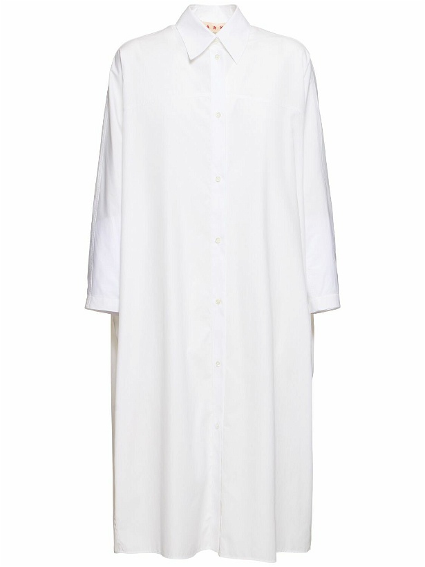 Photo: MARNI Cotton Poplin L/s Midi Shirt Dress