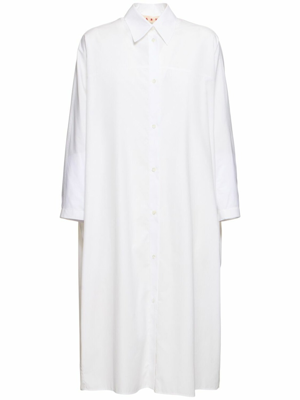 Photo: MARNI Cotton Poplin L/s Midi Shirt Dress
