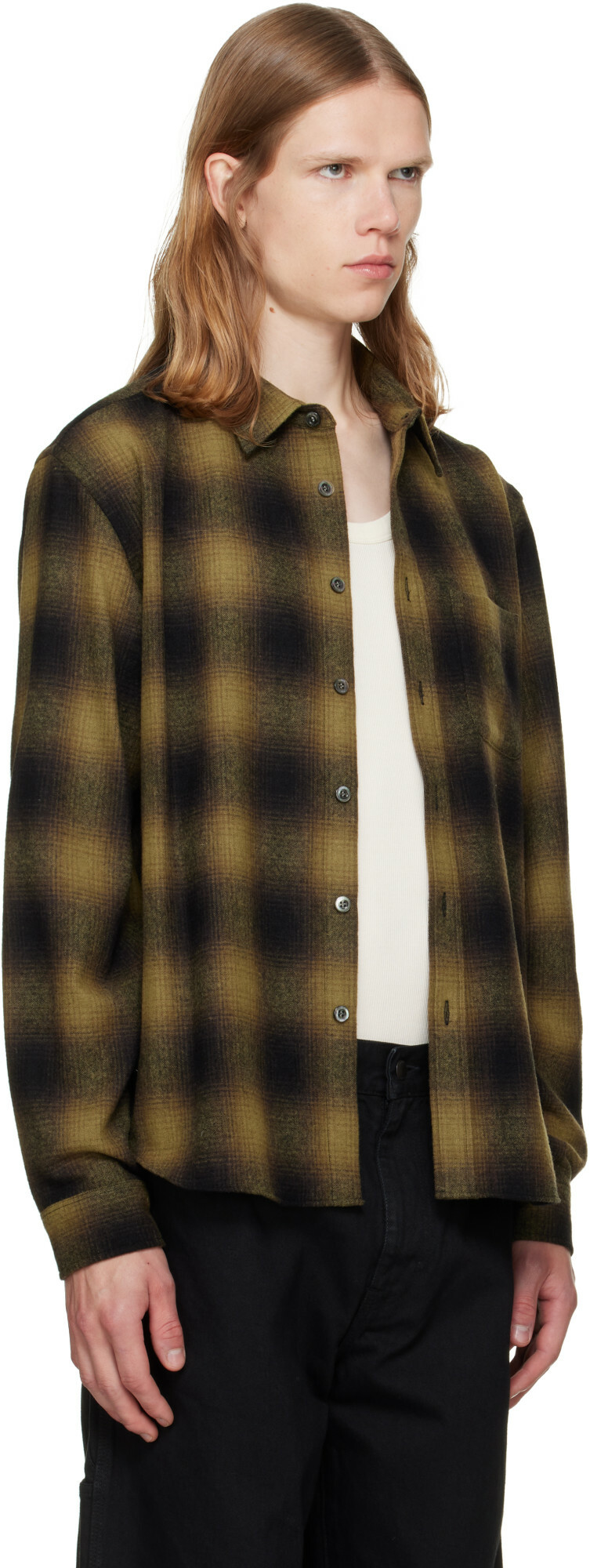 vowels Khaki River Shirt