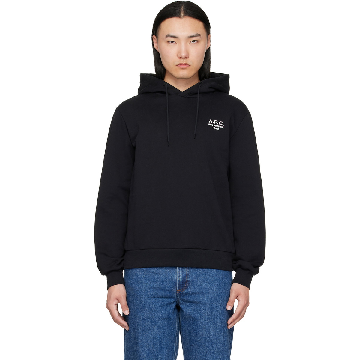 A.P.C. Black Standard 'Rue Madame' Hoodie