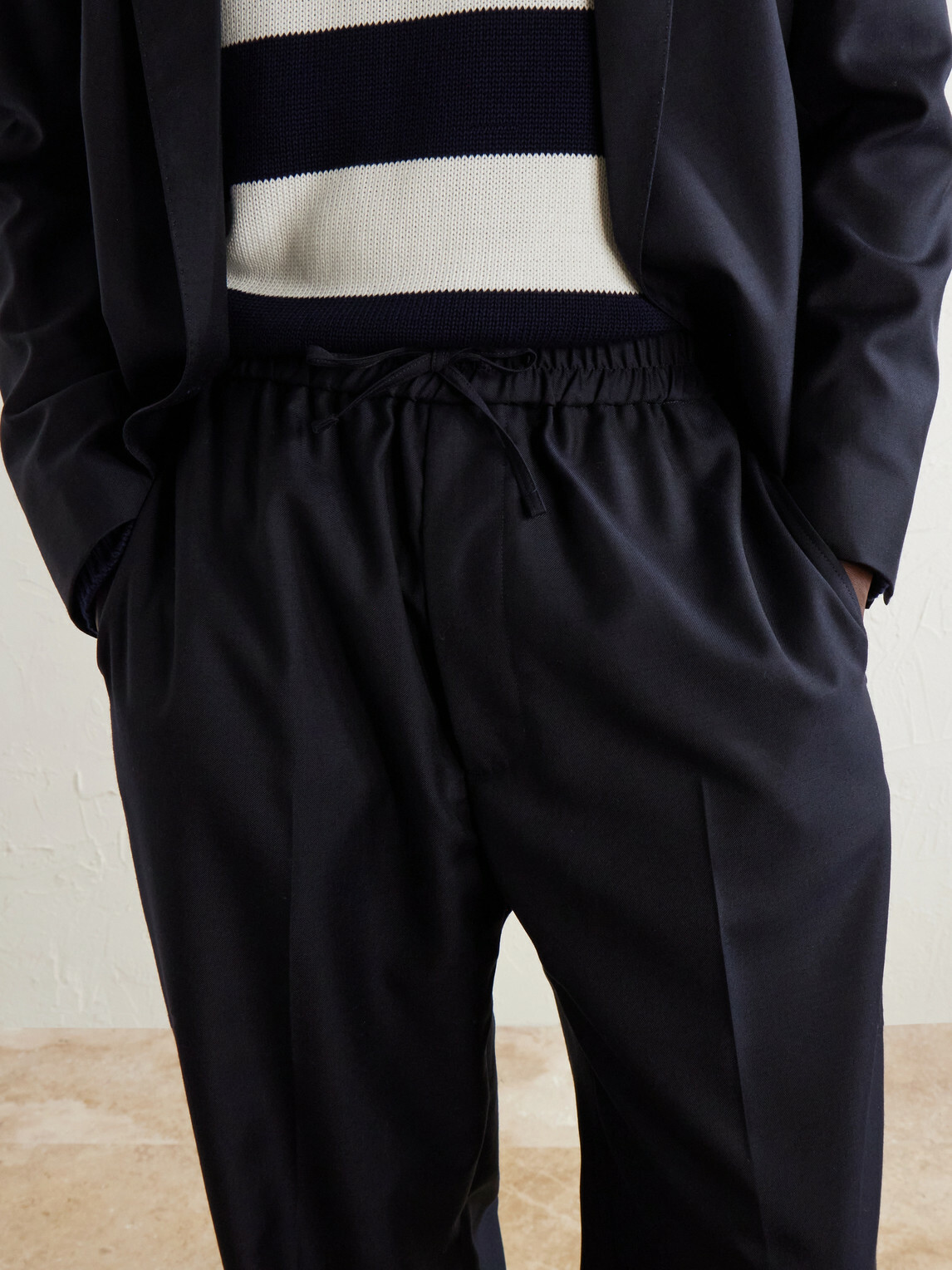 Officine Générale - Nilson Straight-Leg Wool, Cashmere and Silk-Blend Suit Trousers - Blue