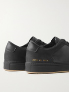 Common Projects - BBall Saffiano Leather and Nubuck Sneakers - Black