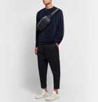 A.P.C. - Band Cotton-Blend Velour Sweatshirt - Blue