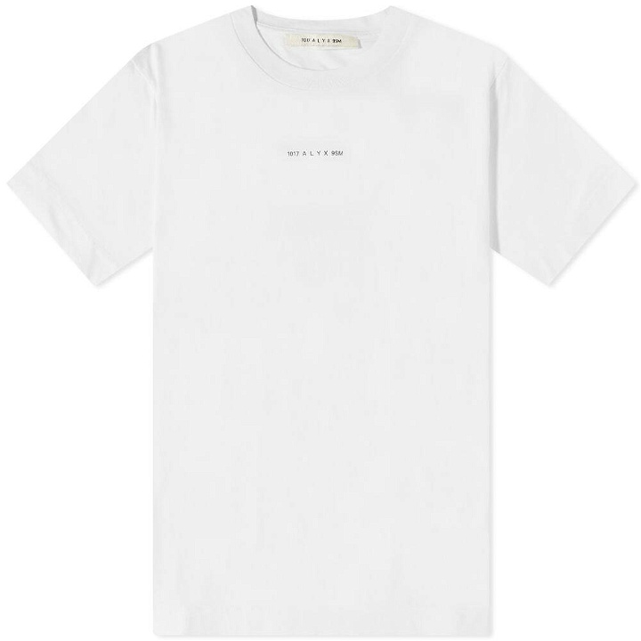 Photo: 1017 ALYX 9SM Men's Melt Circle Logo T-Shirt in White