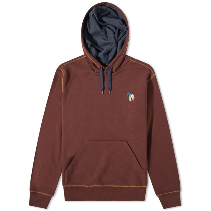 Photo: Paul Smith Men's New Zebra Popover Hoody in Burgundy