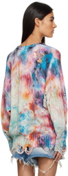 R13 Multicolor Jumbo Tie-Dye Cardigan