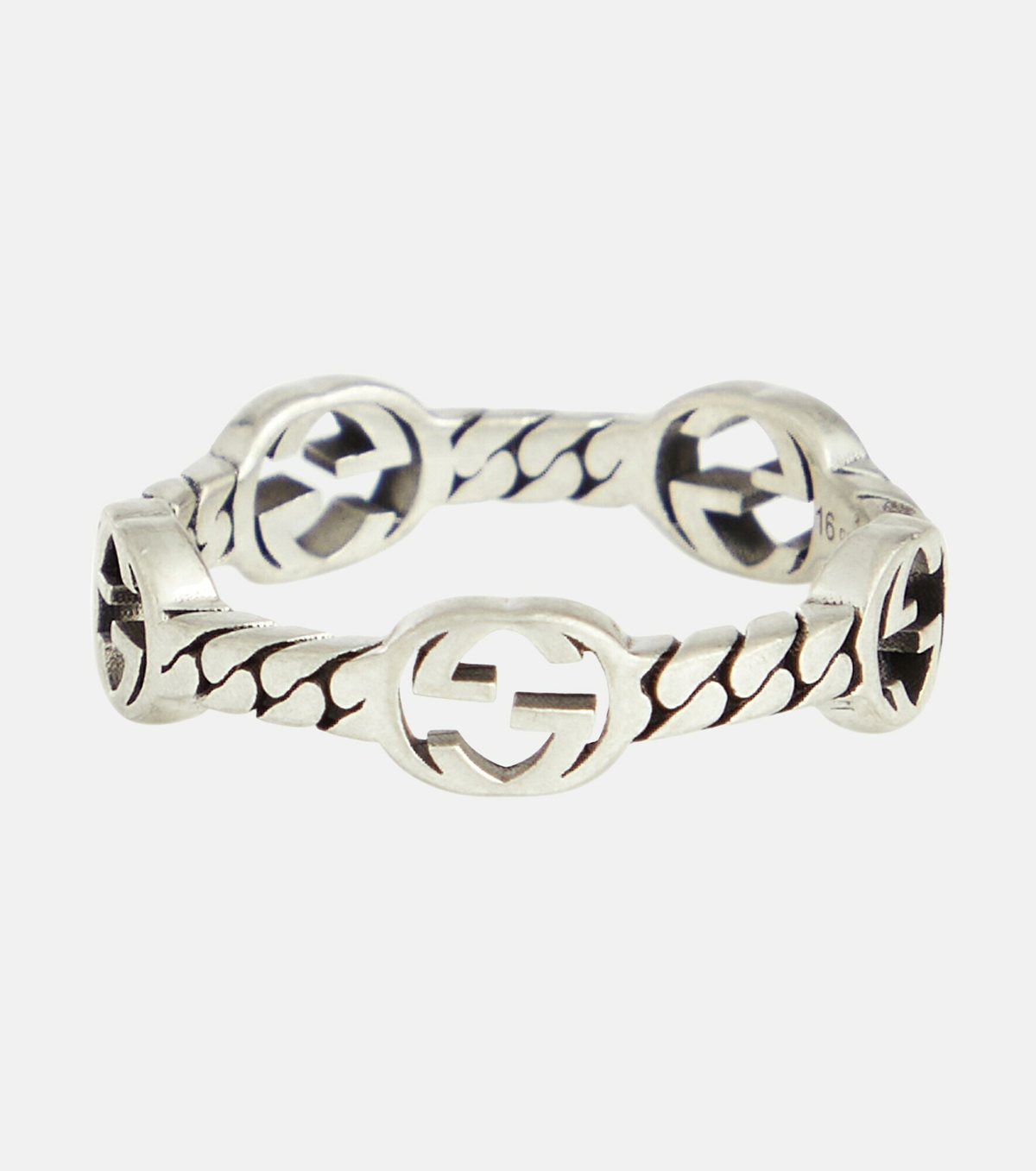 Gg Ring Gucci - GG sterling silver ring Gucci