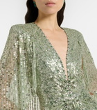 Jenny Packham Carrie caped embellished gown