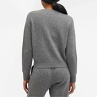 Sporty & Rich Women's Crown Cashmere Crew Jumper in Dark Grey