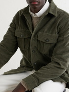 Canali - Cotton-Corduroy Overshirt - Green