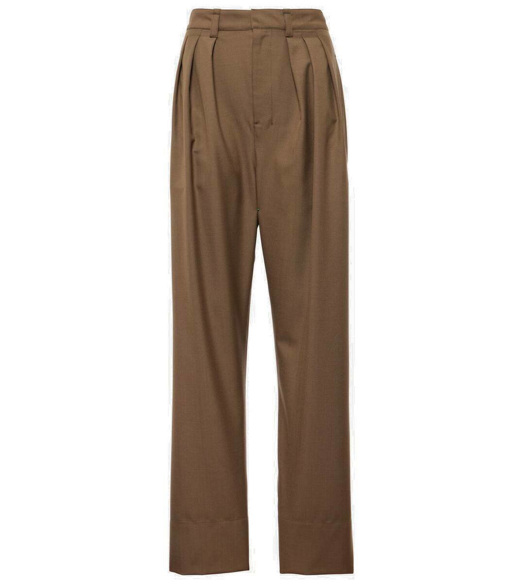 Photo: Lemaire High-rise wool-blend straight pants