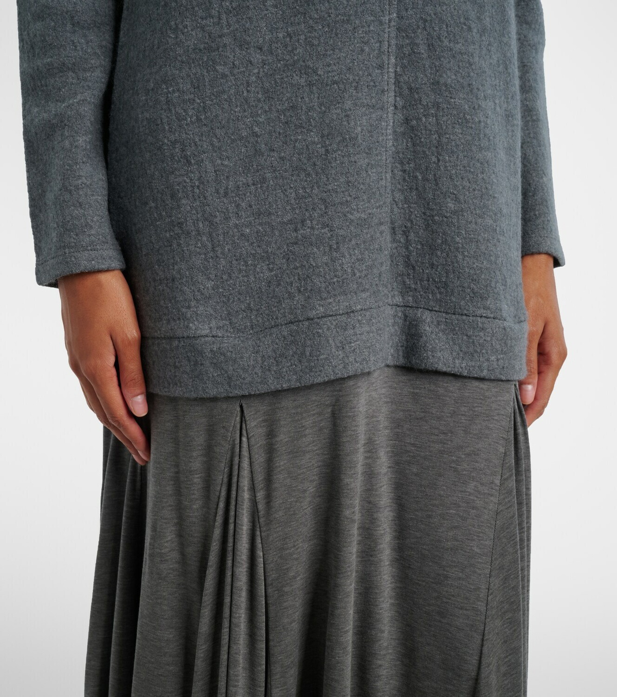 Xu Zhi Turtleneck wool-blend maxi dress