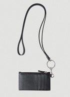 Paris Print Keyring Wallet in Black