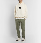 Fear of God - Oversized Logo-Appliquéd Loopback Cotton-Jersey Hoodie - Neutrals