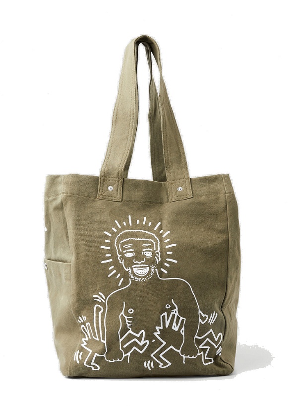 Photo: x Keith Haring Printed Tote Bag in Beige