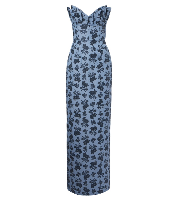 Photo: Markarian Rita floral cotton-blend bustier gown