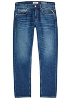 Replay Grover Straight-leg Jeans Mid Blu