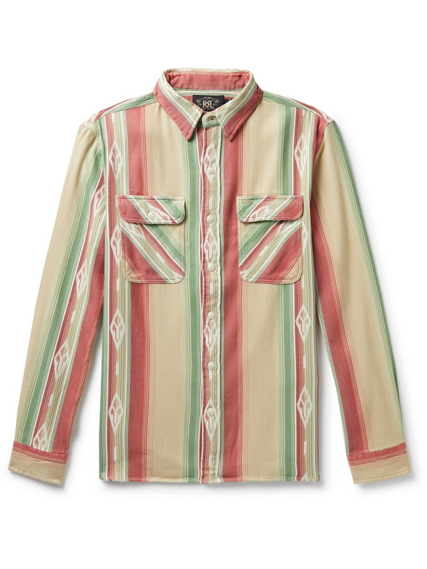 Photo: RRL - Matlock Striped Cotton Oxford Shirt - Brown