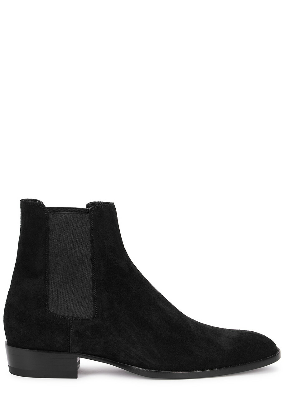 【専用ページ】SAINT LAURENT WYATT 30 Saint Laurent Wyatt 30 Suede Chelsea Boots Black Saint Laurent
