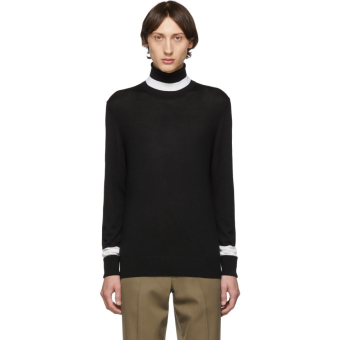 Photo: Neil Barrett Black Wool Knit Turtleneck