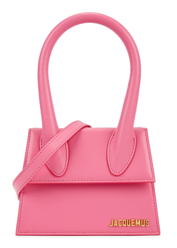 Photo: Jacquemus Le Chiquito Moyen Leather Top Handle Bag, Bag, Pink - One Size