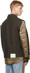 Feng Chen Wang Green & Khaki Layered Jacket