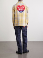 Human Made - Logo-Embroidered Checked Cotton-Flannel Shirt - Yellow