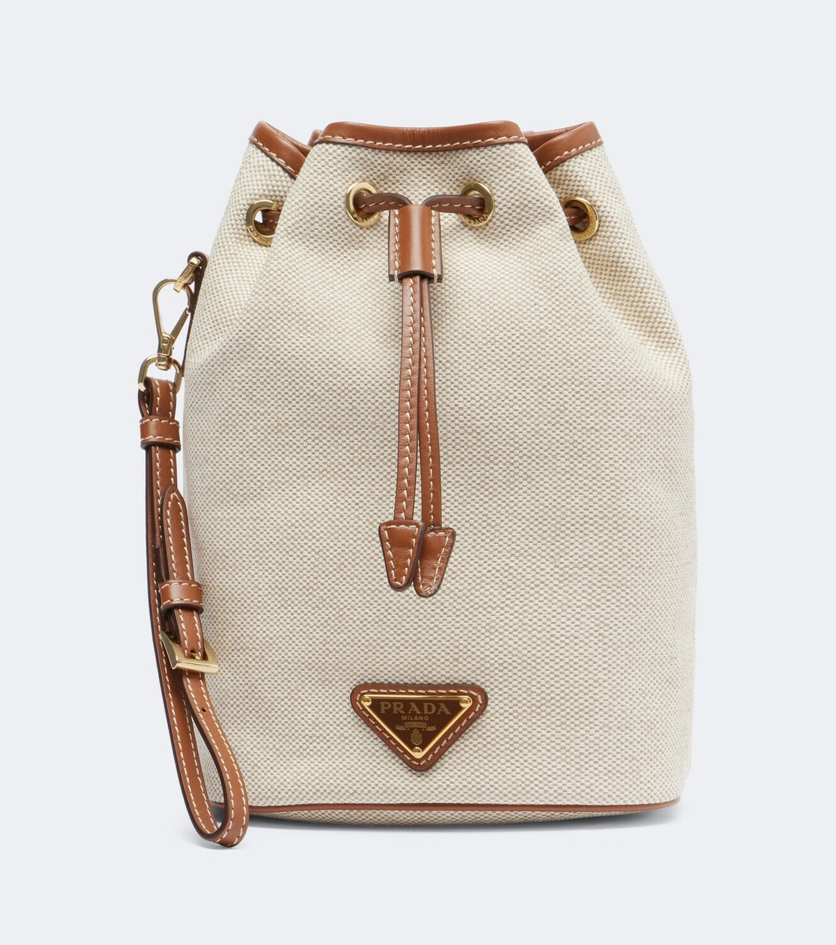 Prada Small canvas and leather pouch