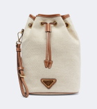 Prada Small canvas and leather pouch
